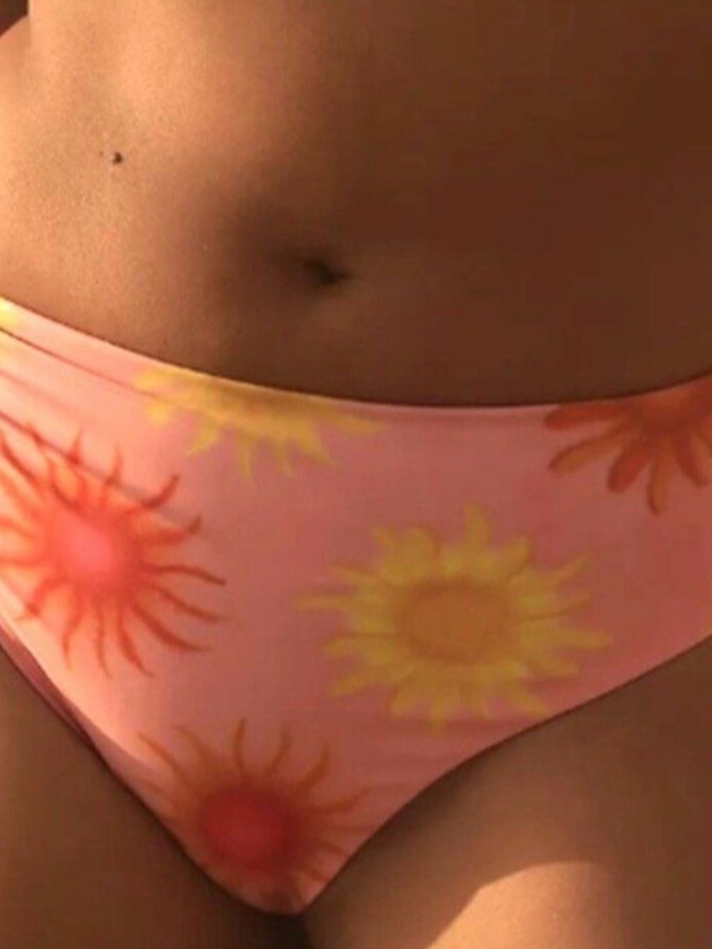 Anthropologie x Farm Rio Sun Pink Combo Swim Bikini Bottoms Size Medium NWT